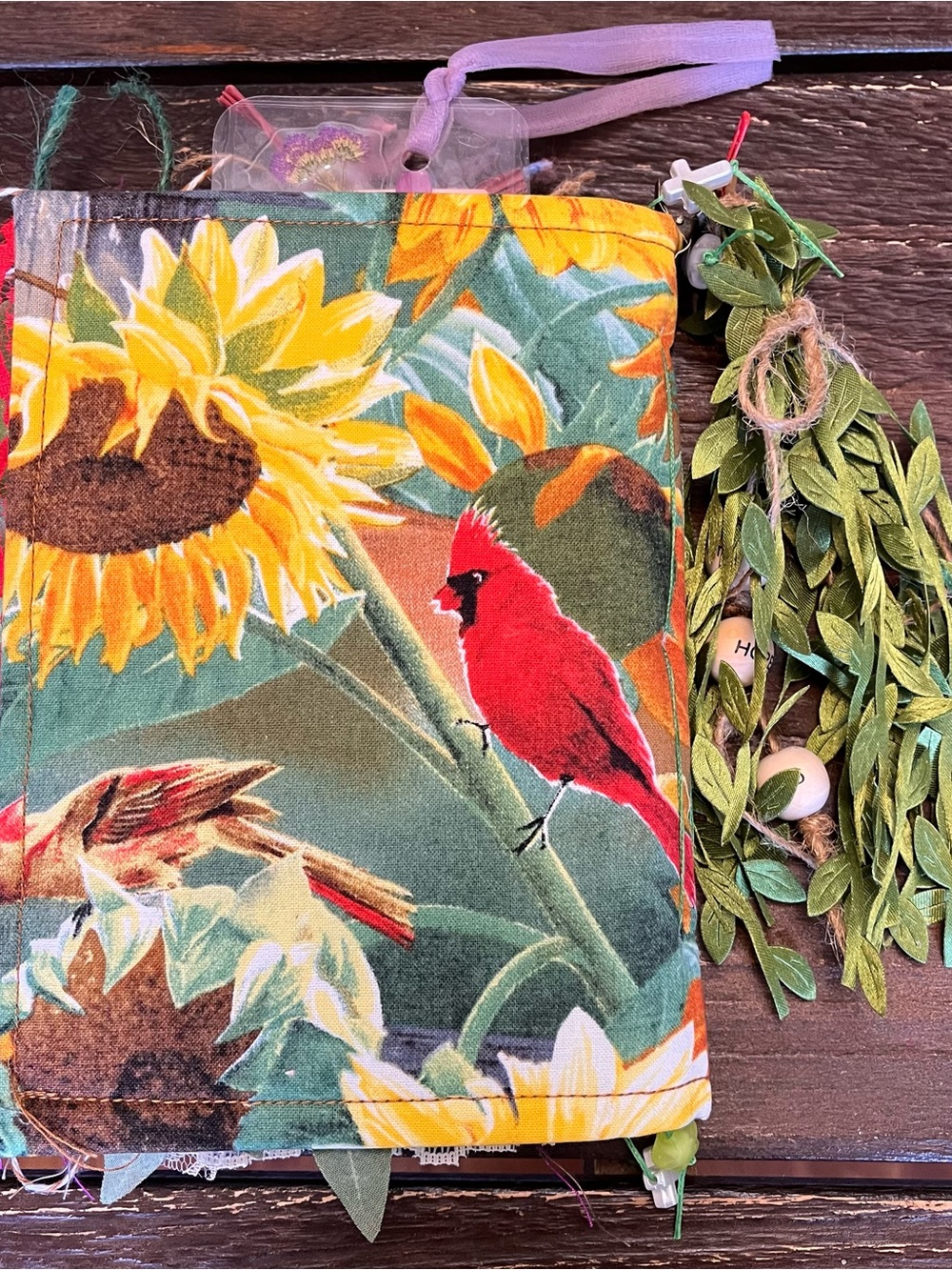 Bird Cardinal Junk Journal Faith Christian Floral Softcover 3 Signatures - Picture 3 of 16